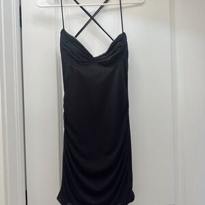 Lucy in the Sky Black Strappy Mini Dress